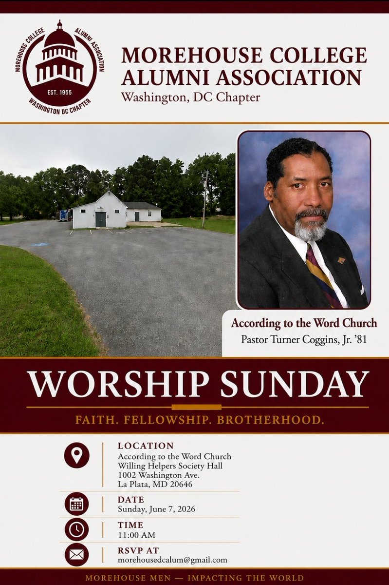 MorehouseDCalum's tweet photo. #Join @MorehouseDCalum for #WorshipSunday @Morehouse @MorehouseAlumni https://t.co/O8rnv27zp4
