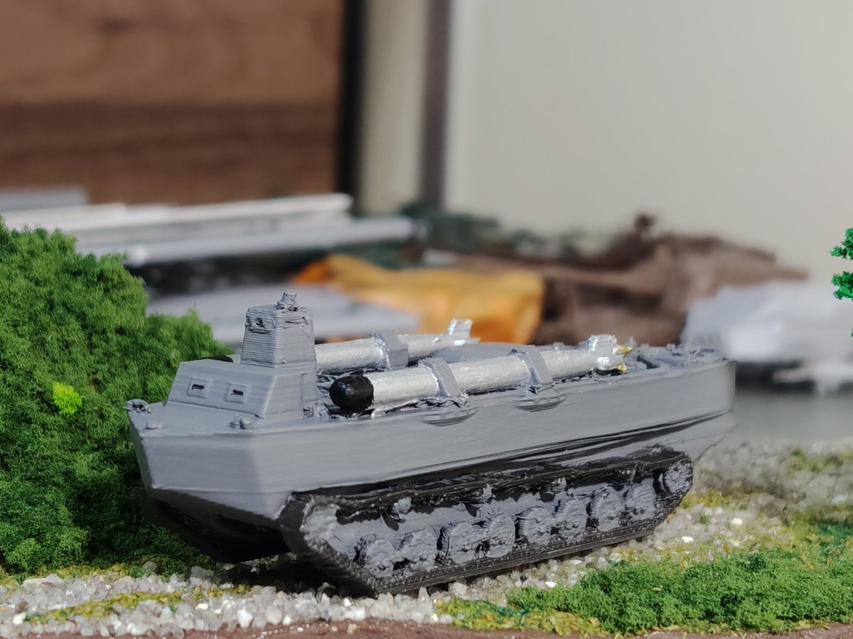 mash_fleet's tweet photo. 日本海軍 陸戦隊 特四式内火艇 カツ車 45cm魚雷搭載ver.
#144スケモ https://t.co/8Y61BQQTEK