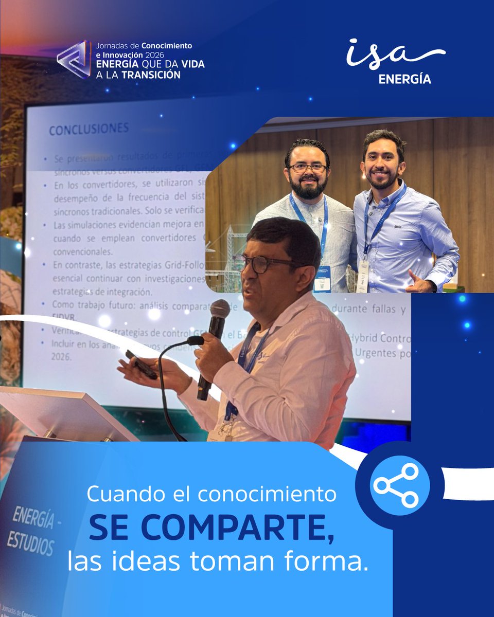 isaenergiaco's tweet photo. Así vivimos las Jornadas de Conocimiento e Innovación 2026 de ISA y sus empresas. 
Una semana en la que compartimos ideas, conocimos nuevas tecnologías y destacamos soluciones que reflejan el talento, la innovación y el compromiso de cara a la estrategia #ISA2040
#ISAENERGÍA https://t.co/k1lhREQHEz