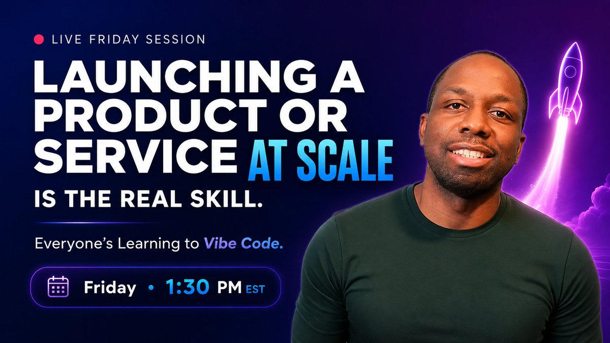 dwainbrowne's tweet photo. Everyone’s learning to vibe code.

I think the harder part is launching what you build at scale.

I’ve been dealing with this firsthand while building a cold email platform I want to push to 100M emails/month — on Cloudflare.

Today 1PM EST, I’m going live on LinkedIn to talk about the real challenges:

scale, automation, content, outreach, and getting people to care.

No corporate fluff. Just real talk.

Event link below 👇

https://t.co/BPo0EkqSWD