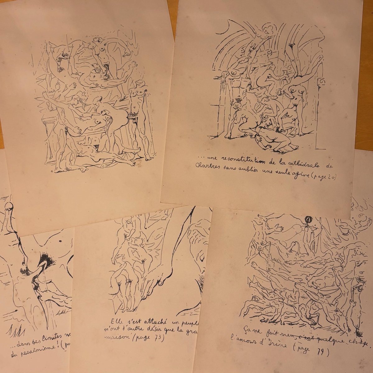 kekkozuke's tweet photo. « Le Con d’Irène » (1948) 
Une édition pirate sous le manteau, calquée sur le chef-d’œuvre clandestin de 1928. Tirage à 762 exemplaires sur vélin. Des 5 gravures d'André Masson.

#surrealism #louisaragon #andremasson https://t.co/DoP7CxgV4l
