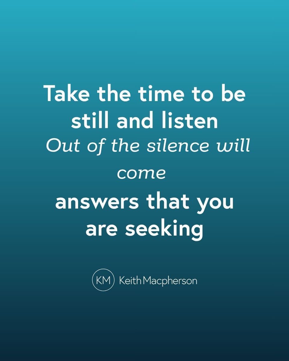 keithmmac's tweet photo. Take the time to be still and listen. Out of the silence will come answers that you are seeking. #PerfectTime #Reflect #Meditation #Mindfulness https://t.co/cwTmjL2N2c