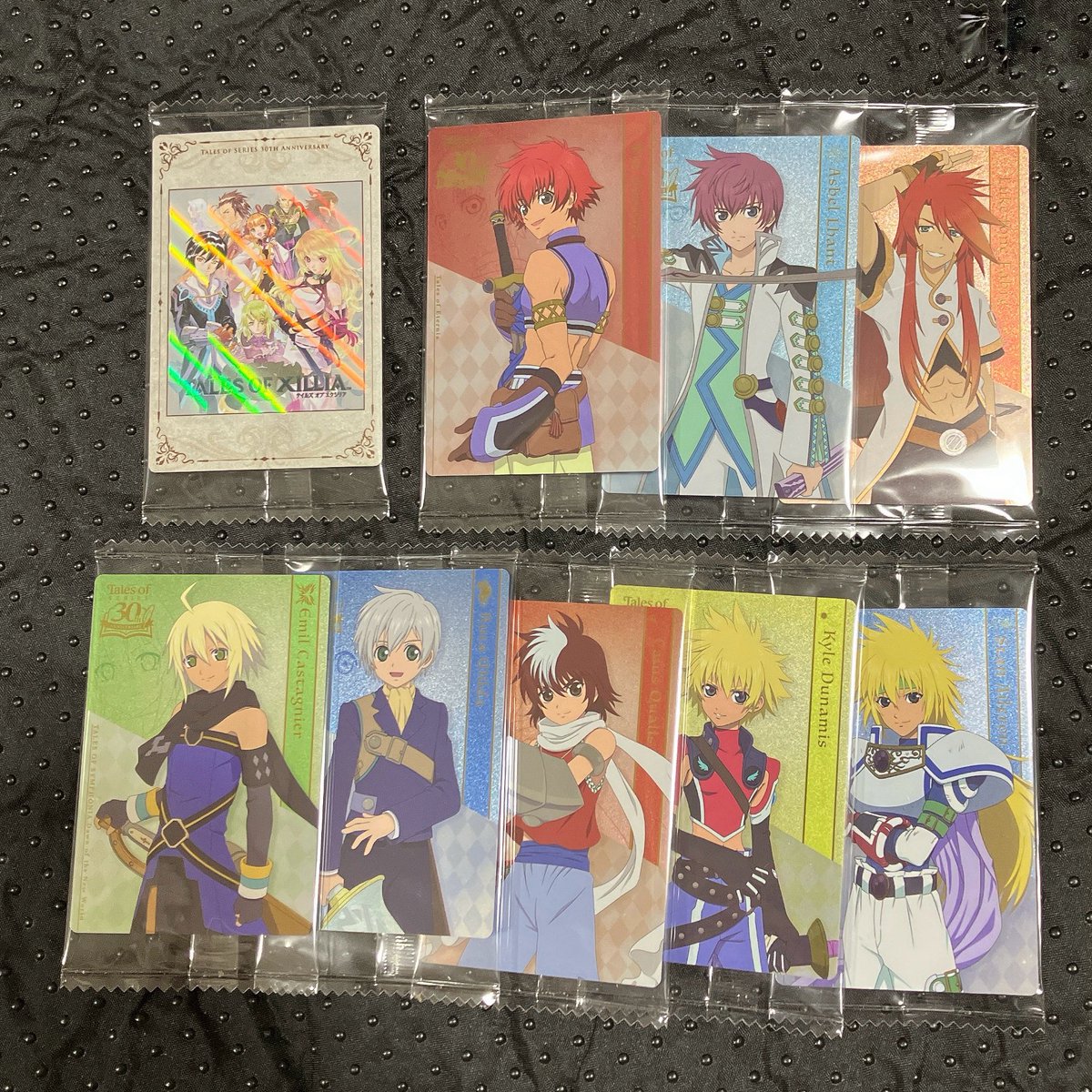 ucon_cha's tweet photo. 【交換譲渡】テイルズオブ
ウエハース カード

譲:エクシリア
ルカ、エミル、◯アスベル、◯ルーク、カイル、カイウス、リッド、スタン

求:一枚100円＋送料
◯印は無印同数お引き取りお願いします。

交換纏めて優先、郵送希望。
検索からでもお気軽にどうぞ。 https://t.co/PM8cjE4TAm