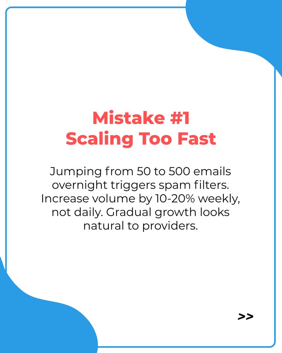 WarmupInbox's tweet photo. Scaling email outreach wrong destroys months of reputation building in days. 

Swipe through the 4 mistakes killing your outreach and how to avoid them.
Full scaling guide → https://t.co/RcW9EczSt5

#WarmupInbox #EmailOutreach #ColdEmail https://t.co/Mjf7hxr9iR