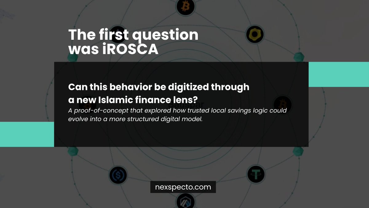 nexspecto's tweet photo. The iROSCA thesis opened an important intellectual path:

Can rotating savings and finance be reimagined through a digital Islamic finance lens?

That question matters far beyond one model.

#Nexspecto #ContriFi #OnChainCommunityFinance https://t.co/Lc4K1UFYHz