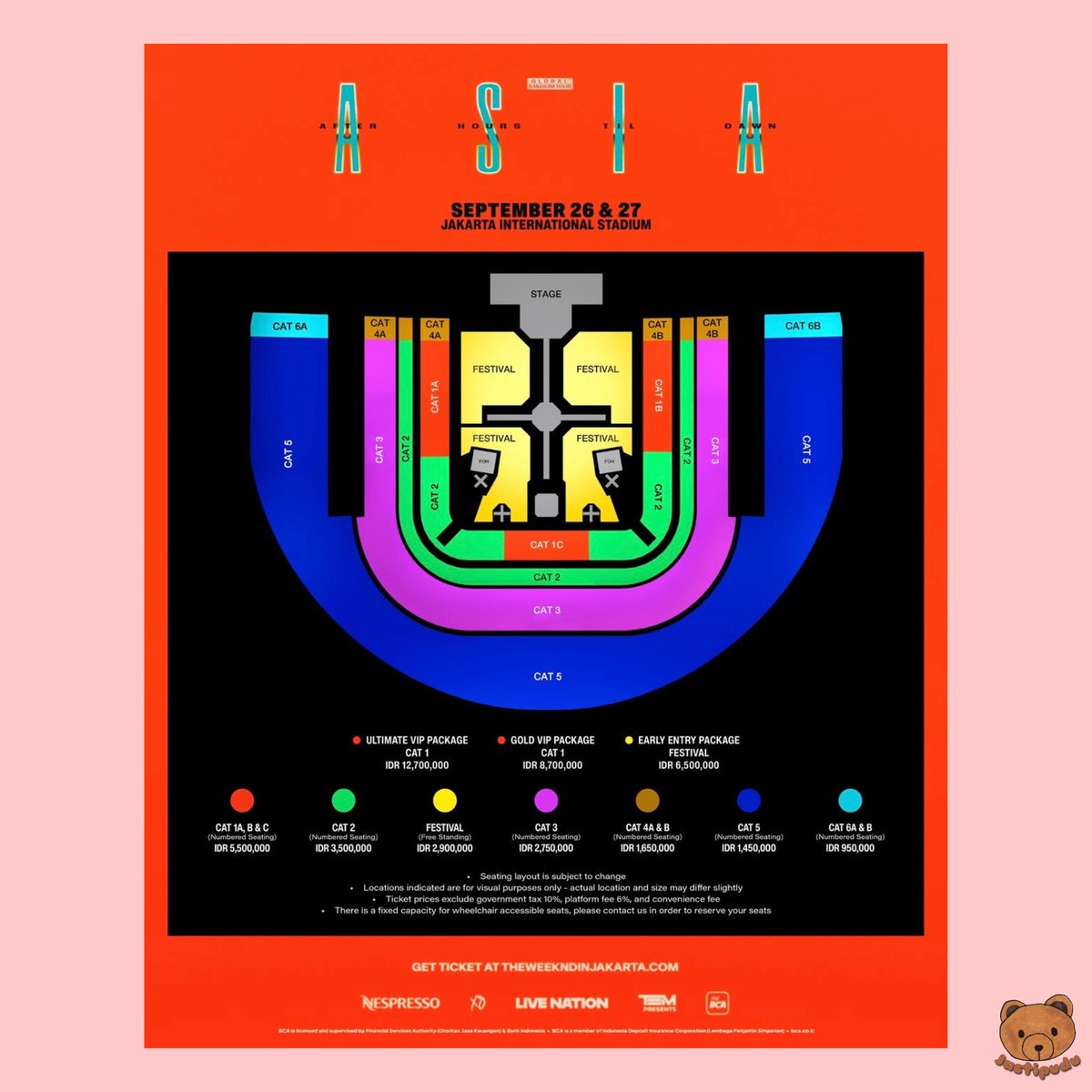 NanadearA's tweet photo. ✨OPEN JASTIP THE WEEKND AFTER HOURS TIL DAWN STADIUM TOUR IN JAKARTA✨

🩶 Fee : IDR 300-400K / tix 
🩶 Bookslot : IDR 50K
🩶 Menggunakan data customer
🩶 Diurus sampai E-tiket

DM / click link in bio for more details and order!🖤

#theweeknd #theweekndinjakarta #jastiptiket https://t.co/4OJ1BjS9US