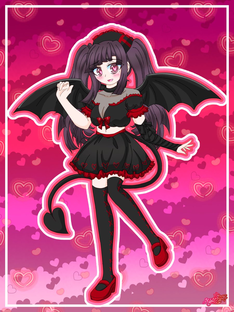 Angel and Devil Mikan Fanart 😇😈 🩷❤️ - NOTE: Fanart for