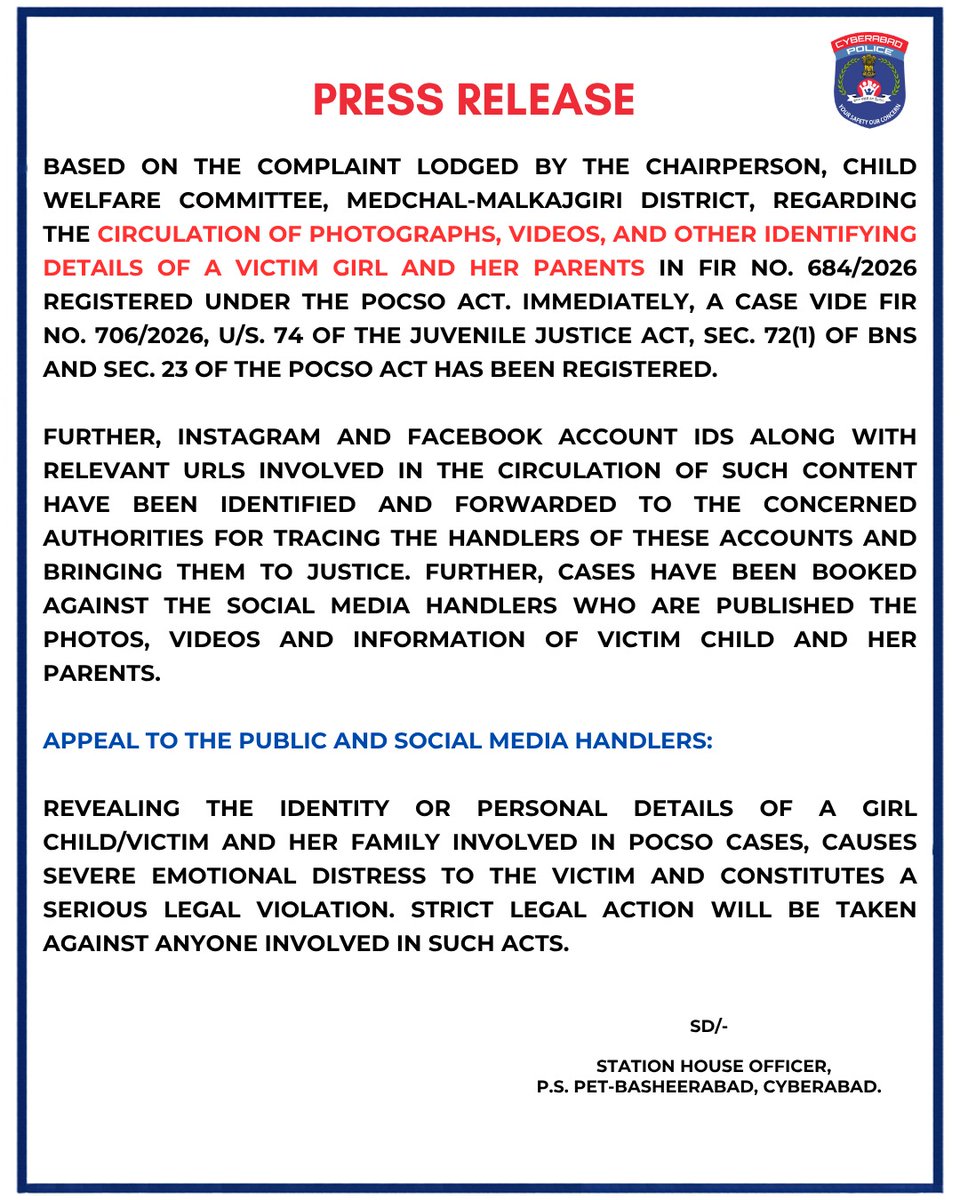 Cyberabad Police tweet media