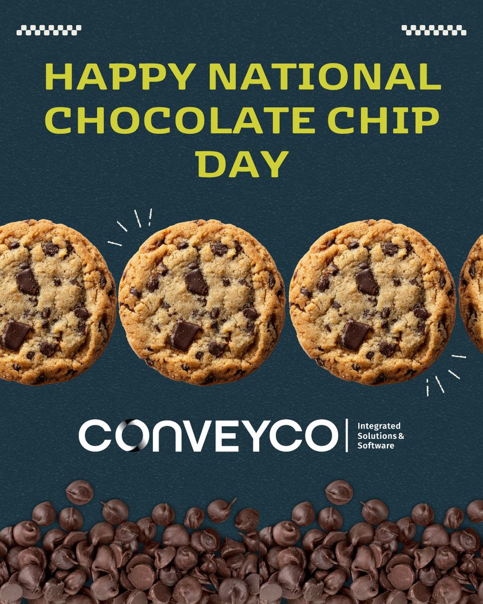 Conveyco's tweet photo. Every great operation has the right ingredients. 🍫Just like chocolate chips pull a recipe together, we curate solutions that make every part of your operation work in perfect harmony.

It's #NationalChocolateChipDay — drop your favorite chocolate chip recipe below! 👇

#Conveyco https://t.co/8A2nJiJcJ0