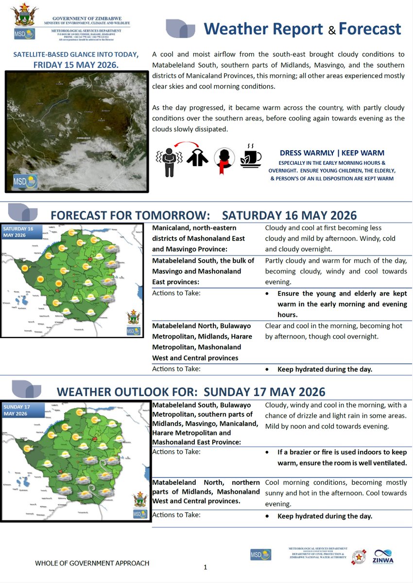 Meteorological Services Department of Zimbabwe tweet media