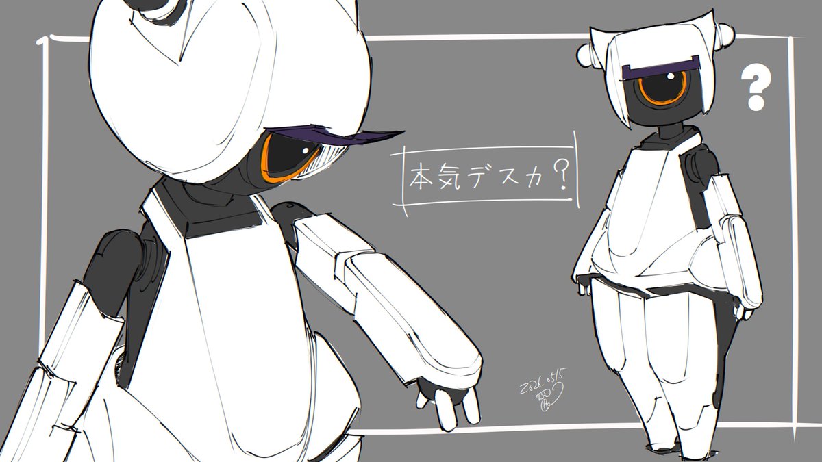 moi_moi7's tweet photo. ◻️今日のロボ描き

満を持して『これだ君の腕はっ！』って描いたら『本気デスカ？マスター』的になった https://t.co/3PwpT4Pv4F