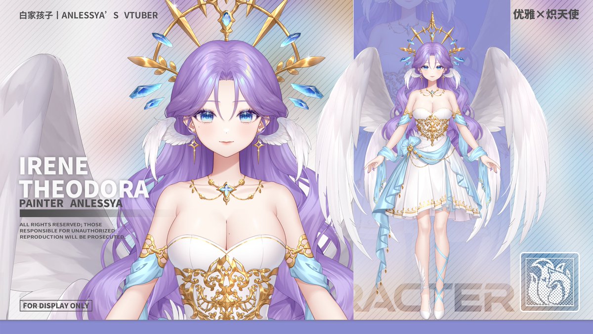 anlessya's tweet photo. Here's my newly drawn VTuber daughter~ 
Thank you to @IreneTheoda  for the commission~ 
✨💎🪽
#VTuber #Live2D #VGencomm #illustrationㅤ https://t.co/0BPgoGDfhe
