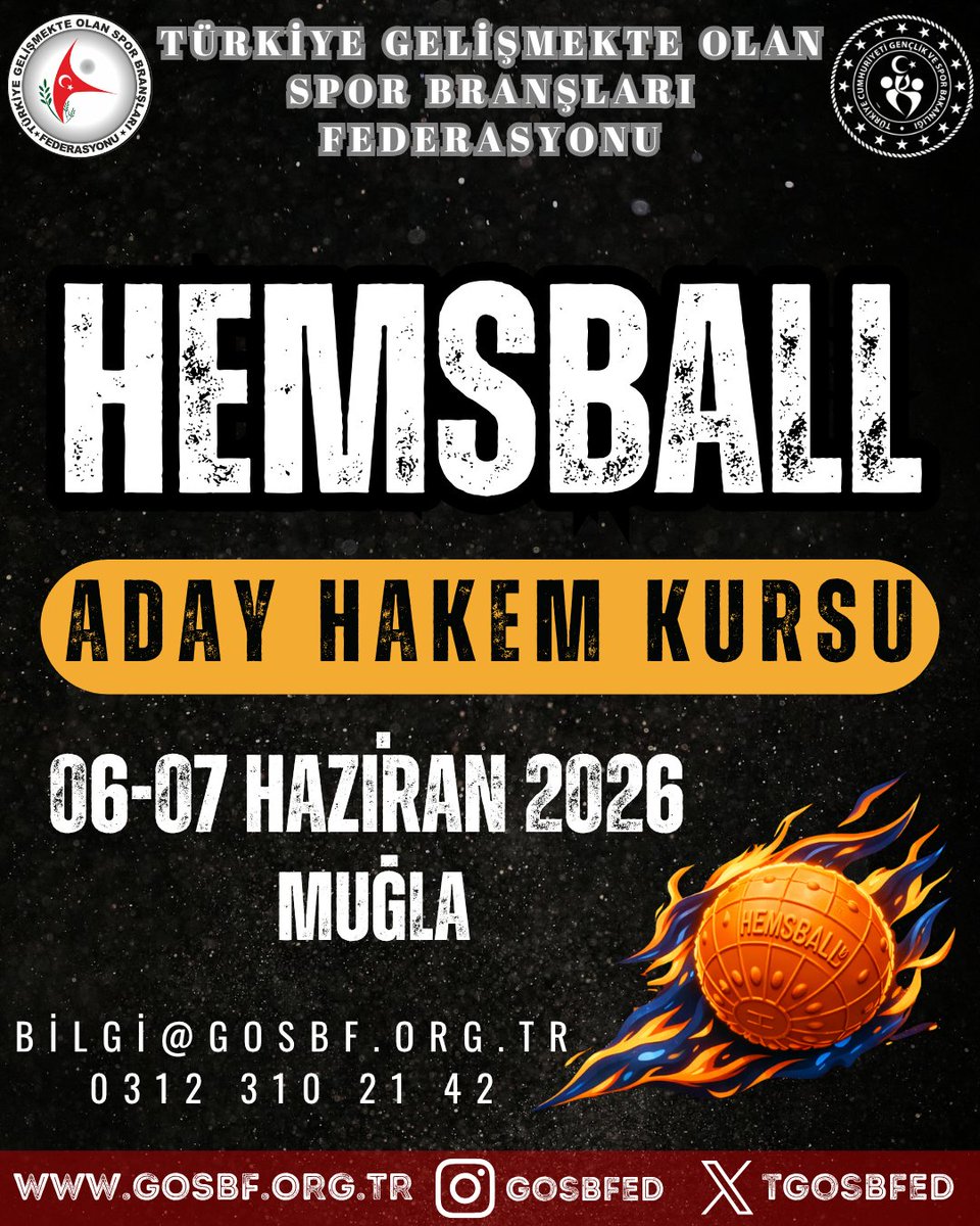 Hemsball's tweet photo. 06-07 Haziran 2026 tarihlerinde Muğla ilinde Hemsball Aday Hakem Kursu gerçekleştirilecektir.

Kursa dair detaylara resmi web adresimiz üzerinden ulaşabilirsiniz. 
https://t.co/y0qkyWkEy6 https://t.co/9VsS7JZVML