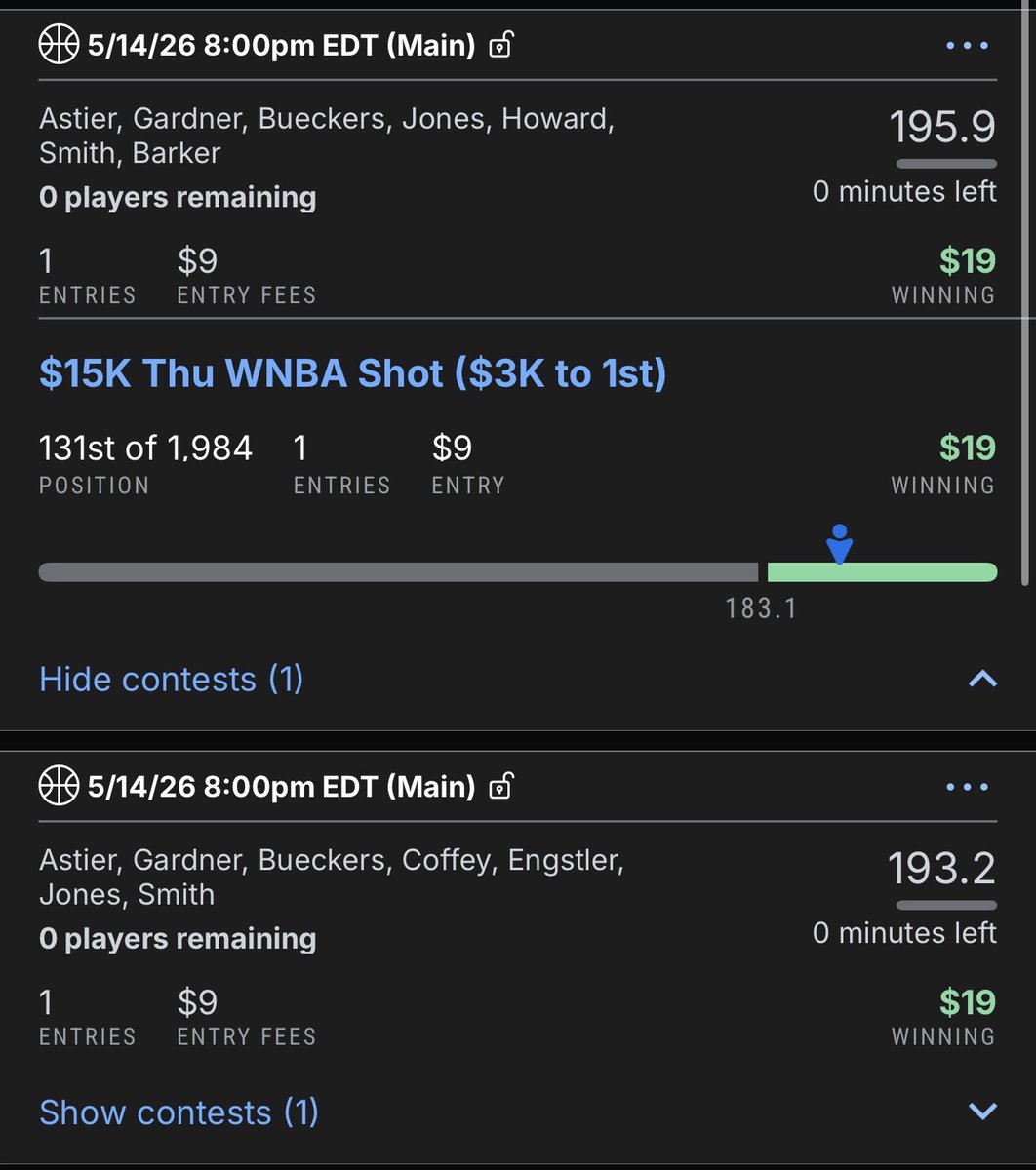 More screenshots from our subscribers last night winning on premium ...