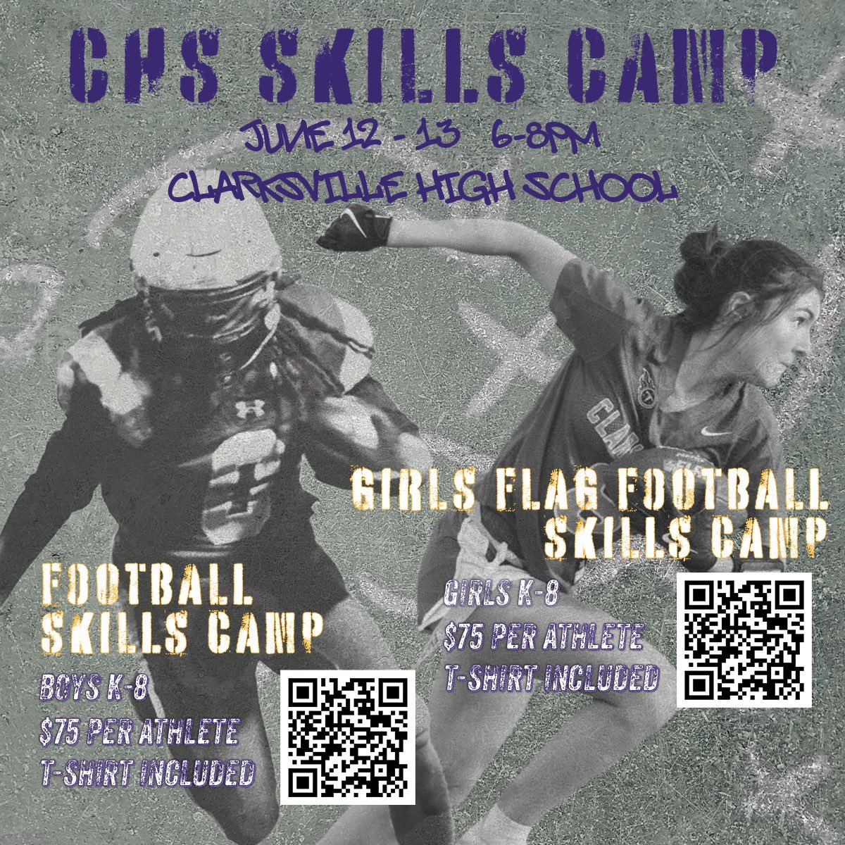 ClarksvilleFB's tweet photo. Less than a month away! Get the kids signed up for skills camp! We can’t wait to see everyone in June! https://t.co/Fqd0G0Kv5n