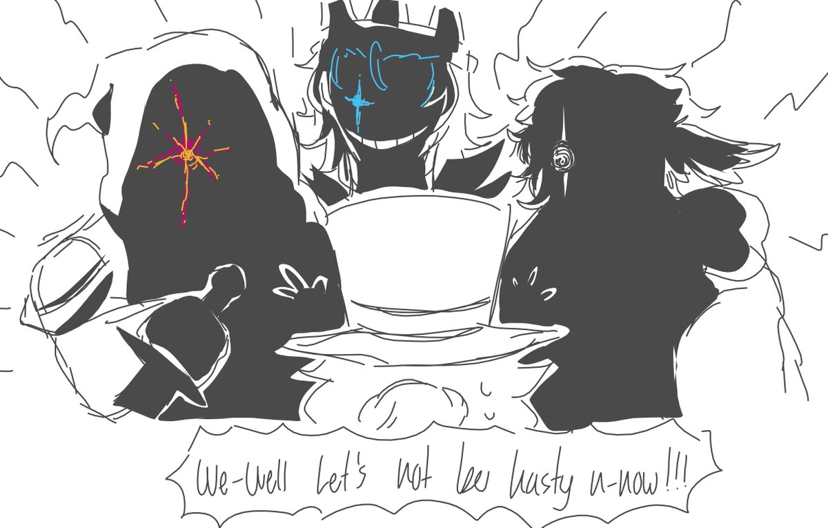 DuckC0m's tweet photo. [May Madness Trio] -Target spotted.
-----------
IVE DONE SO MUCH RESEARCH FOR THEM.
I've also already had a lot of doodles about them so maybe another time I'll post about them.
-----------
#maymadness2012ㅤㅤㅤ https://t.co/BzQK36eqR4