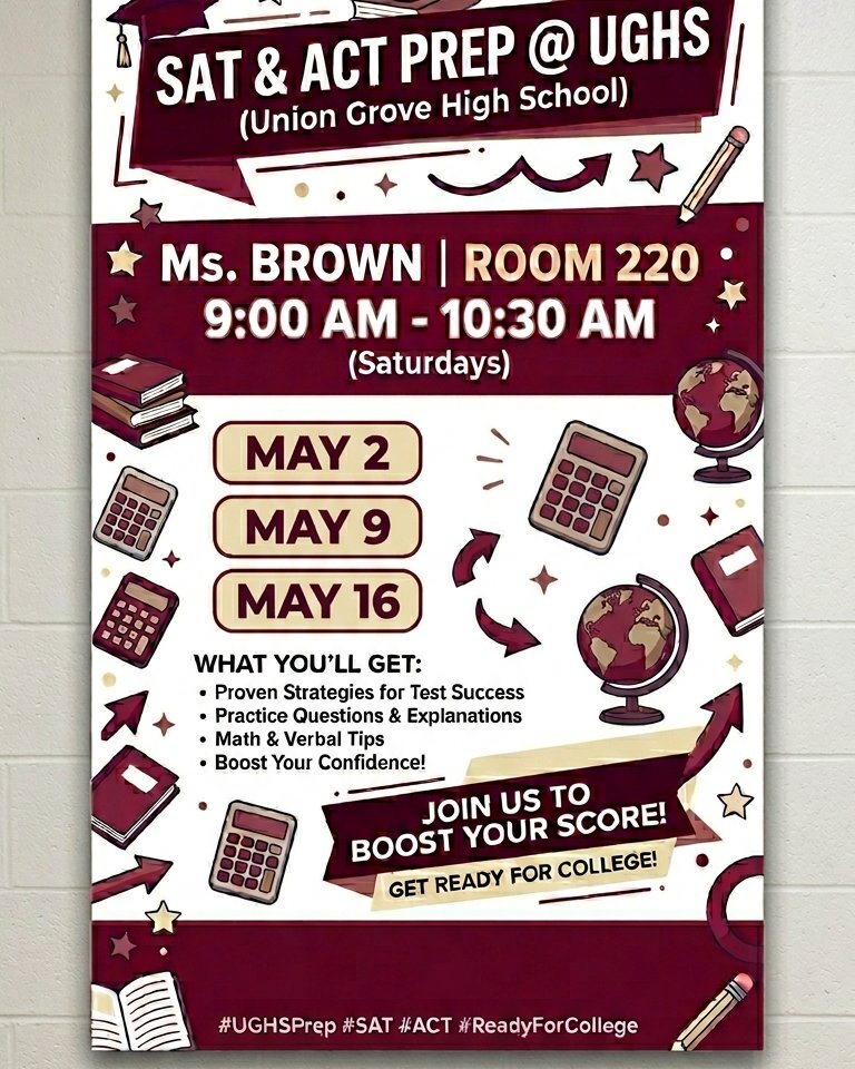 UGHS_Wolverines's tweet photo. 📚✨ Final SAT Prep Weekend at UGHS! ✨📚 https://t.co/YCmKgGh475