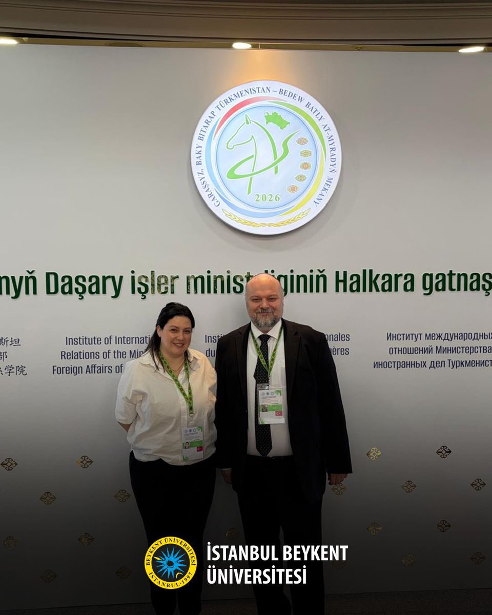 BeykentUnv's tweet photo. Türkmenistan Ankara Büyükelçiliği’nin kıymetli destek ve katkılarıyla, Türkmenistan’da düzenlenen “Türkmenistan’ın Dış Politikası ve Diplomasisi: Tarafsızlık, Barışçılık ve Sürdürülebilir Kalkınmanın Sağlanmasında Uluslararası Bilimsel İş Birliğinin Rolü” başlıklı III. Uluslararası Konferans ile çeşitli resmî organizasyonlara, Üniversitemiz Rektörü Prof. Dr. Volkan Öngel ve Uluslararası İlişkiler Daire Başkanı Aybala Yavuzarslan katılım sağlamıştır.

Nazik ev sahiplikleri, yakın ilgileri ve değerli destekleri dolayısıyla Türkiye Cumhuriyeti Türkmenistan Büyükelçisi Sayın Ahmet Demirok’a ve Institute of International Relations of the Ministry of Foreign Affairs of Turkmenistan Rektörü Sayın Gulshat Yusupova’ya içten teşekkürlerimizi sunarız.

Uluslararası eğitim, bilim, kültür ve akademik iş birliği alanlarında yürütülen kıymetli çalışmaların artarak devam etmesini temenni ederiz.

#İstanbulBeykentÜniversitesi #İşteGelecek