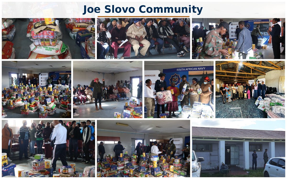 ArmscorSoc's tweet photo. When disaster strikes, support must become action.
Following the devastating floods in parts of Gqeberha @ArmscorSoc and the @SANDF_ZA, South African Navy joined forces with community coordinators and local partners to deliver essential relief support to affected families. https://t.co/JXaEO5a4j6