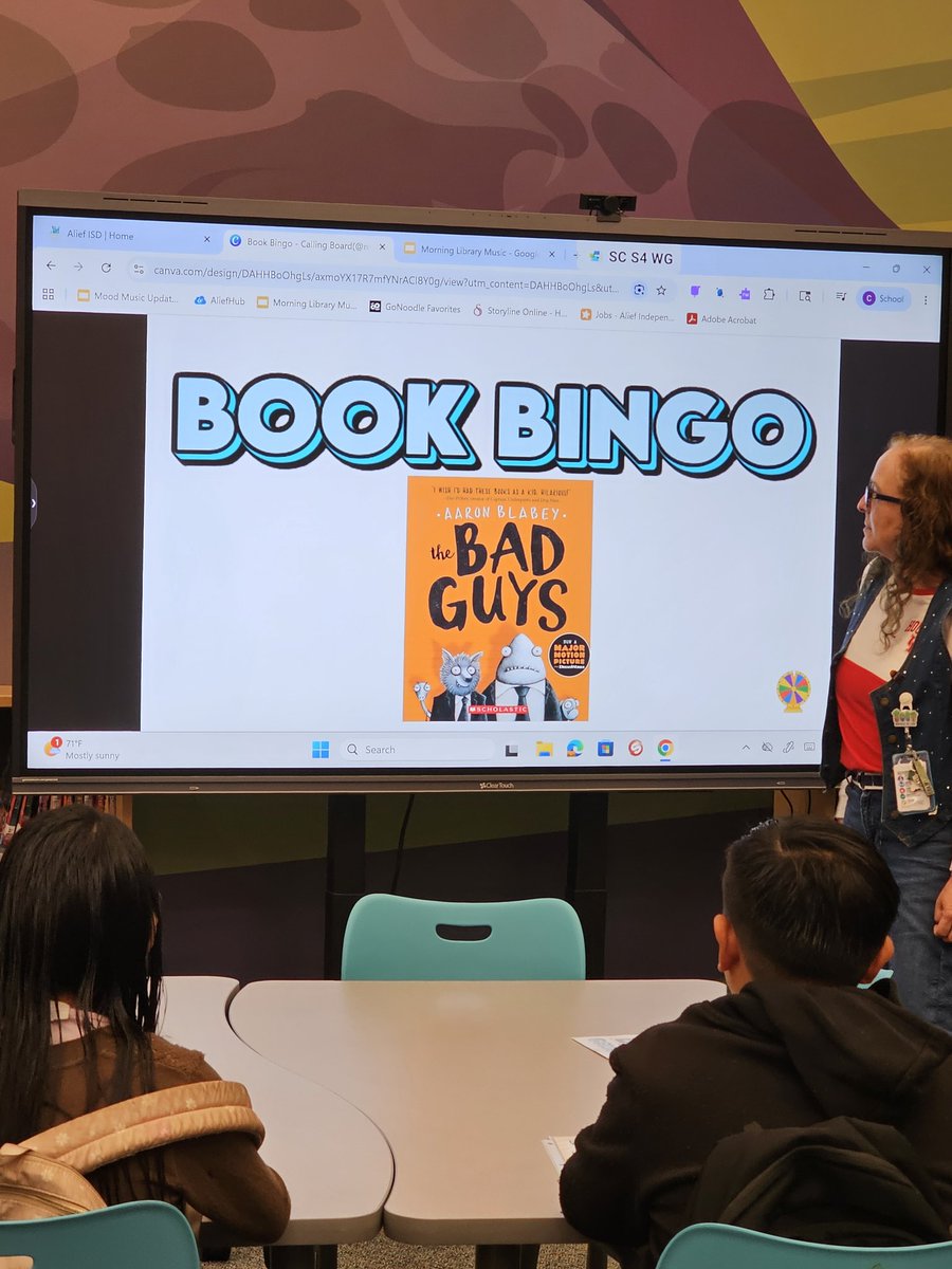 SneedESLibrary's tweet photo. #BookBingo for Morning Library today! This is an awesome digital bingo created in @canva  by melanie_in_the_library from Instagram #SneedAdventures https://t.co/lgyQERYigt