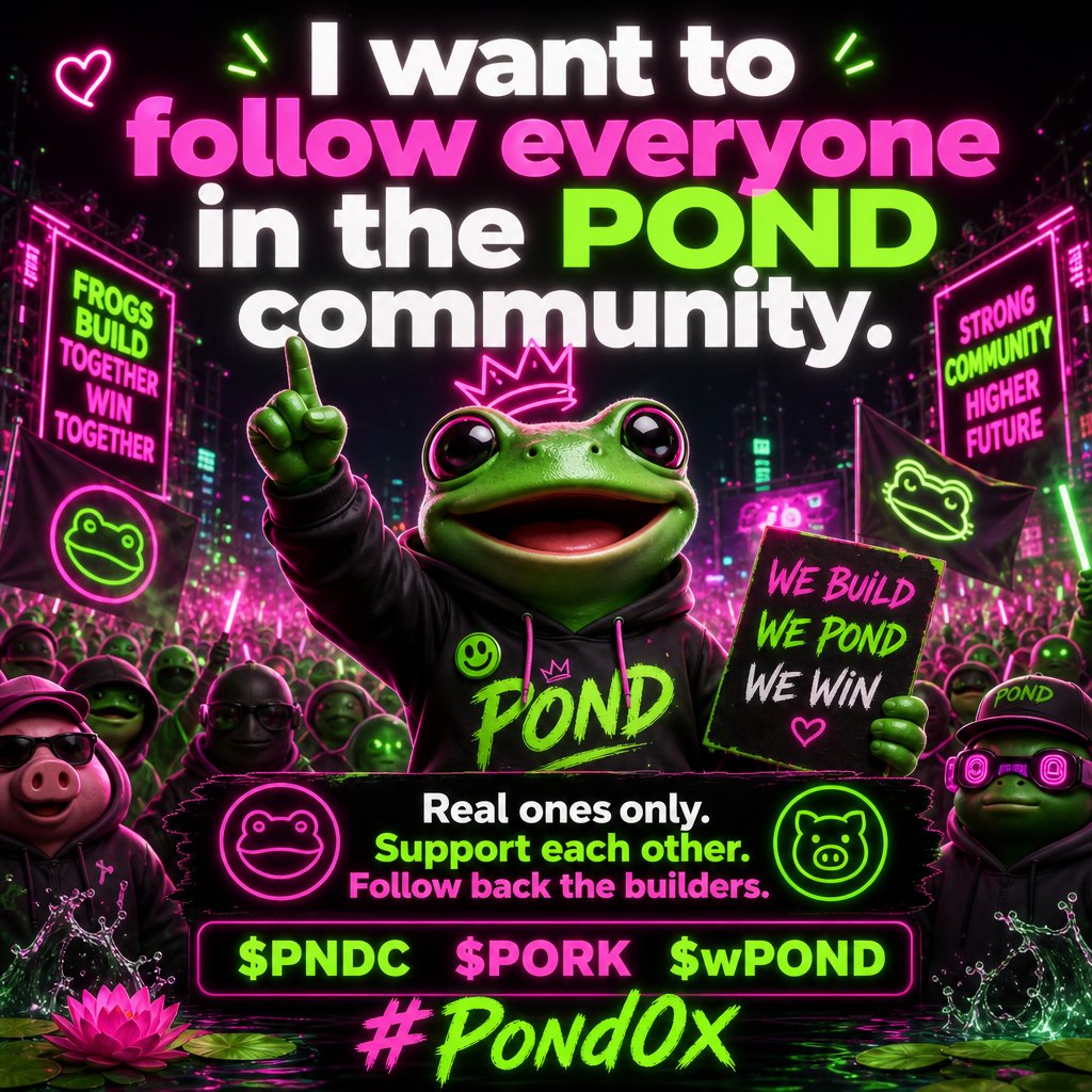 VinDiesel0x's tweet photo. $PNDC

I want to follow everyone in the POND community.
Real ones only. Support each other. Follow back the builders.
PORK wPOND
#Pond0x https://t.co/WbCirNp7R8