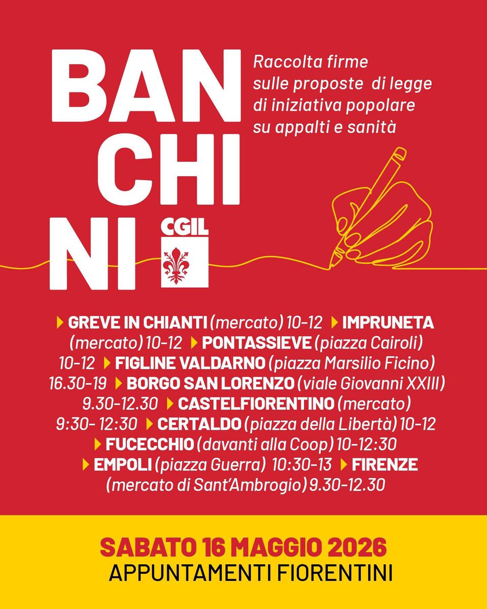 CgilFirenze's tweet photo. Appalti e sanità, via alla raccolta firme per le proposte di legge Cgil. Stamani assemblea al teatro Aurora di Scandicci con Tania Scacchetti di Spi Cgil nazionale. Domani banchini a Firenze e provincia per la raccolta fine cartacea. Info e firma online su https://t.co/4NxEzFiCab https://t.co/Rts6lAV6ZY