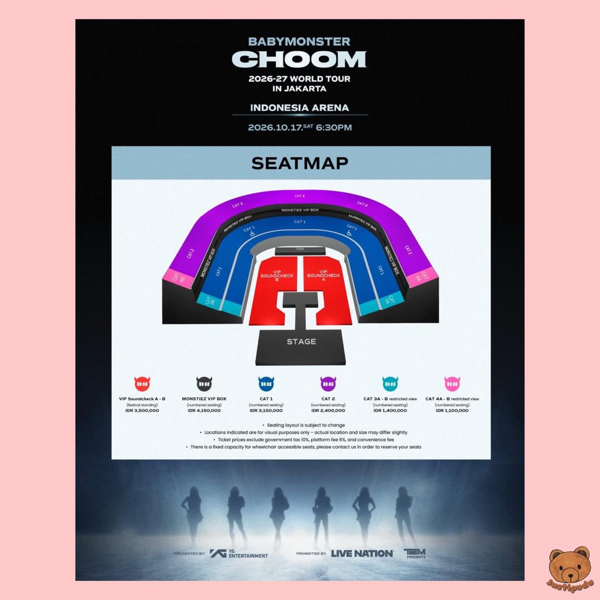 ABCrhany's tweet photo. ✨OPEN JASTIP BABYMONSTER CHOOM 2026-27 WORLD TOUR IN JAKARTA✨

🩶 Fee : IDR 250K / tix 
🩶 Bookslot : IDR 50K
🩶 Menggunakan data customer
🩶 Diurus sampai E-tiket

DM / click link in bio for more details and order!🖤

#babymonster #baemon #babymonsterinjakarta #jastiptiket https://t.co/dN4u17TBga