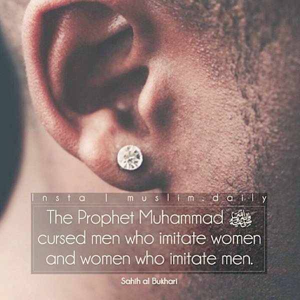 QuranAndHadithh's tweet photo. The Prophet Muhammad (ﷺ) cursed men who imitate women and women who imitate men.

May Allah guide us all. Aameen https://t.co/RMEUytyoX6