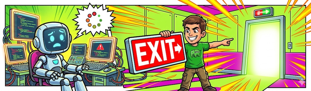 scottkeckwarren's tweet photo. I told Claude to run `/exit` when it finished a task in a #ralphLoop. It didn't, so the loop stalled every time.

The fix was a bash script that kills Claude with `kill -9`. It's not pretty, but it works.

New post: https://t.co/NC2wZ0Mfgi

#PHP #PHPDev #Developer #WebDev https://t.co/uVI8ZDcmhW