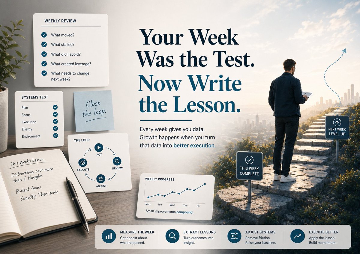 kerkhoff_john's tweet photo. Your Week Was the Test. Now Write the Lesson https://t.co/VB6VB6MrKJ https://t.co/mnT4yXTsms
