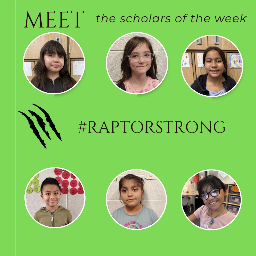RileyD87's tweet photo. We have two more weeks of school and one more week after this of scholars of the week! Finishing strong these scholars work hard, have made great growth and are doing amazing as we end up the year! Keep it up Raptors. #empower87 https://t.co/5U0F7JUDpp
