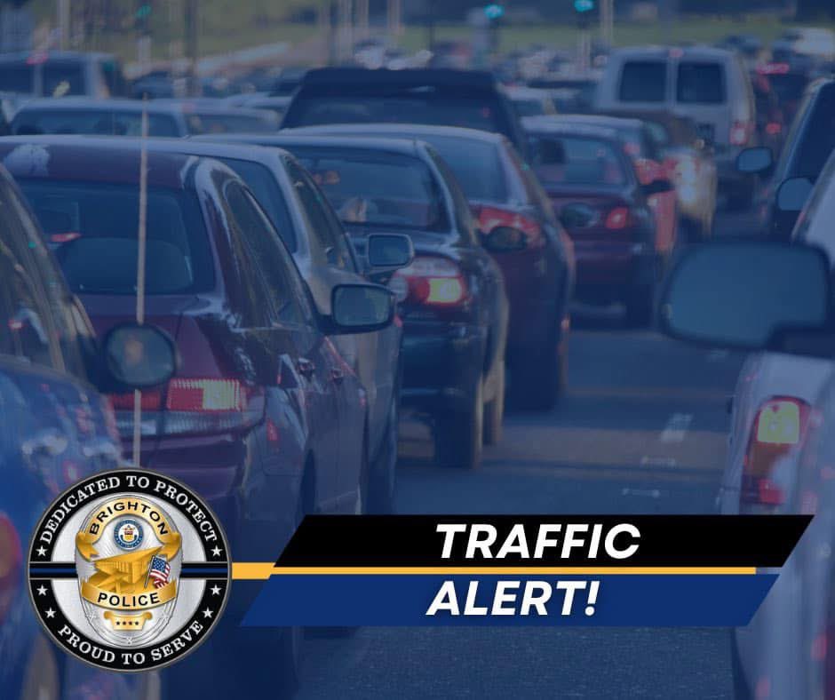 BrightonPolice's tweet photo. TRAFFIC ALERT: Southbound HWY 85 is closed at E. 136th Ave due to a serious crash. Motorists are advised to take Sable Blvd, Brighton Rd or I-76 as alternative routes.   #roadclosure #trafficalert @ColoradoDOT https://t.co/UiUXpo00CM