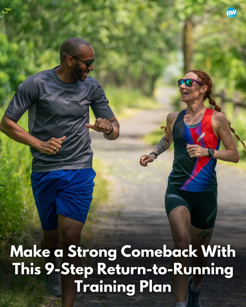runnersworld's tweet photo. Not sure how to return to your run routine following an injury or extended break? Our progressive, nine-step return-to-running plan can help you make progress and safely get back into a groove with your running.

https://t.co/Ixuf81xXg4 https://t.co/MPnRgG71Es
