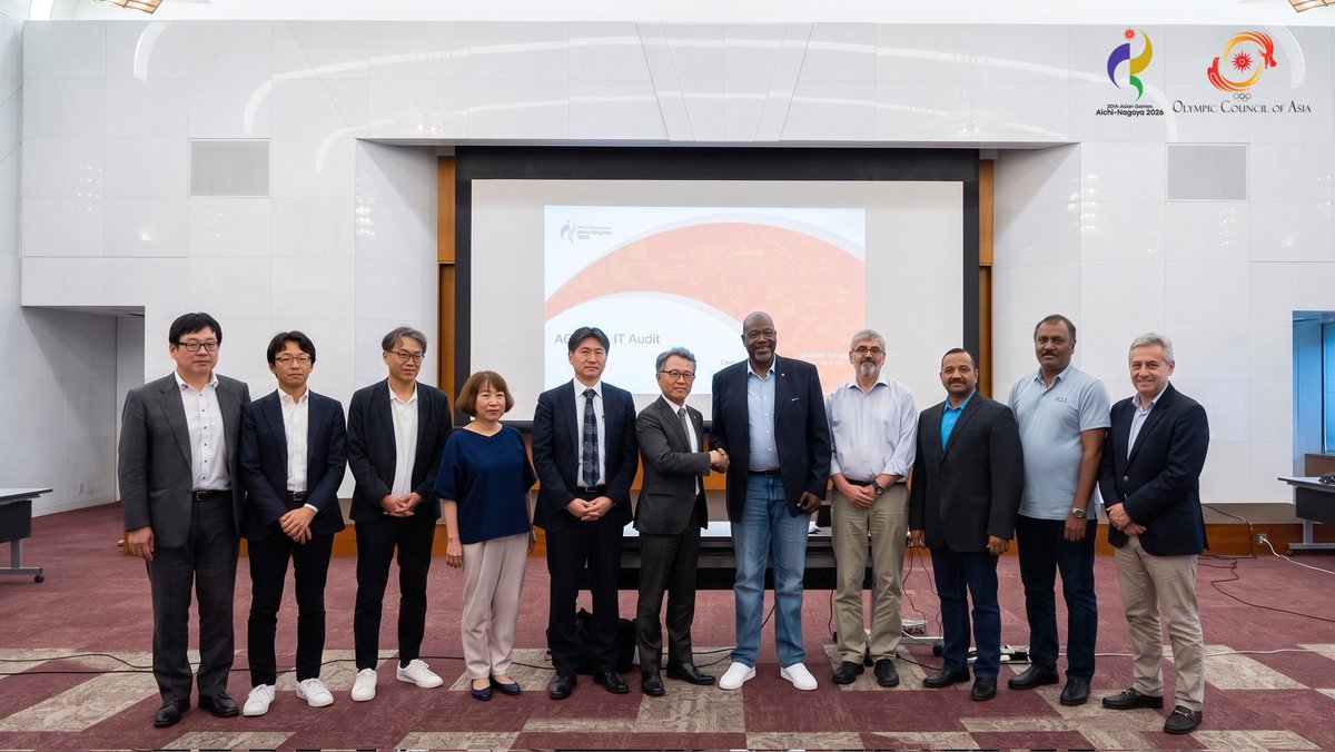 AsianGamesOCA's tweet photo. The 5th IT Audit for the 20th Asian Games Aichi-Nagoya 2026 has been successfully conducted! ✅ 

The audit took place in the presence of OCA IT Director Mr. Waleed Mubarak and OCA staff https://t.co/82hhNbDfsZ