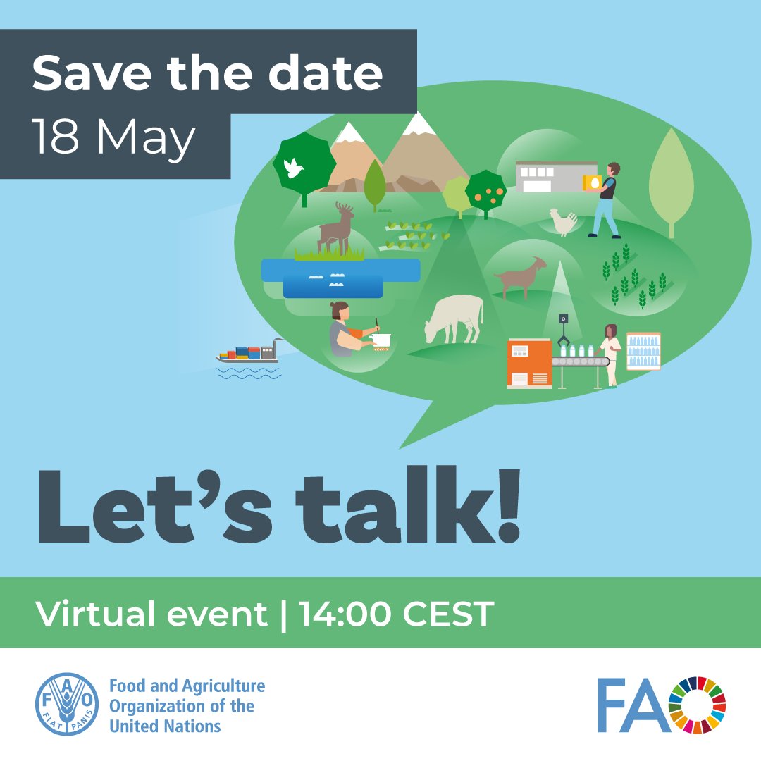 FAOLivestock's tweet photo. To set up the scene for the upcoming publication: Drivers of supply &amp; demand of terrestrial animal source food, a diverse panel 🧑‍🌾👩‍💼🧑‍🍳🧑‍🔬explores the role of youth in the livestock sector

🗓️ 18 May | 14:00-15:30 CEST
👉 https://t.co/7brFU9OVy9 https://t.co/o502W6oZnQ