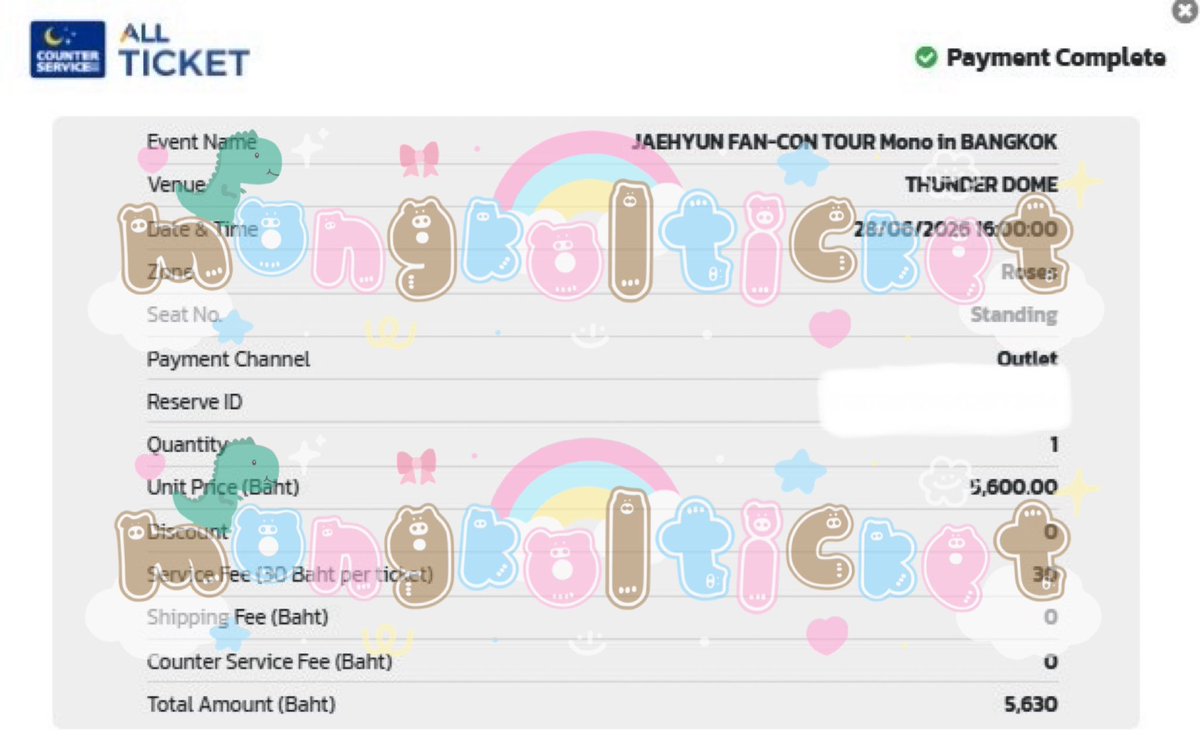 mongkolticket's tweet photo. รีวิวกดบัตร #JAEHYUN_MONO_BANGKOK ให้ลูกค้า
โซน Roses จำนวน 1 ใบ

ขอบคุณลูกค้าที่ไว้ใจกดบัตรกับทางร้านนะคะ 💚🙇🏻‍♀️

#รีวิวmktix https://t.co/XM2y0lZ7IJ