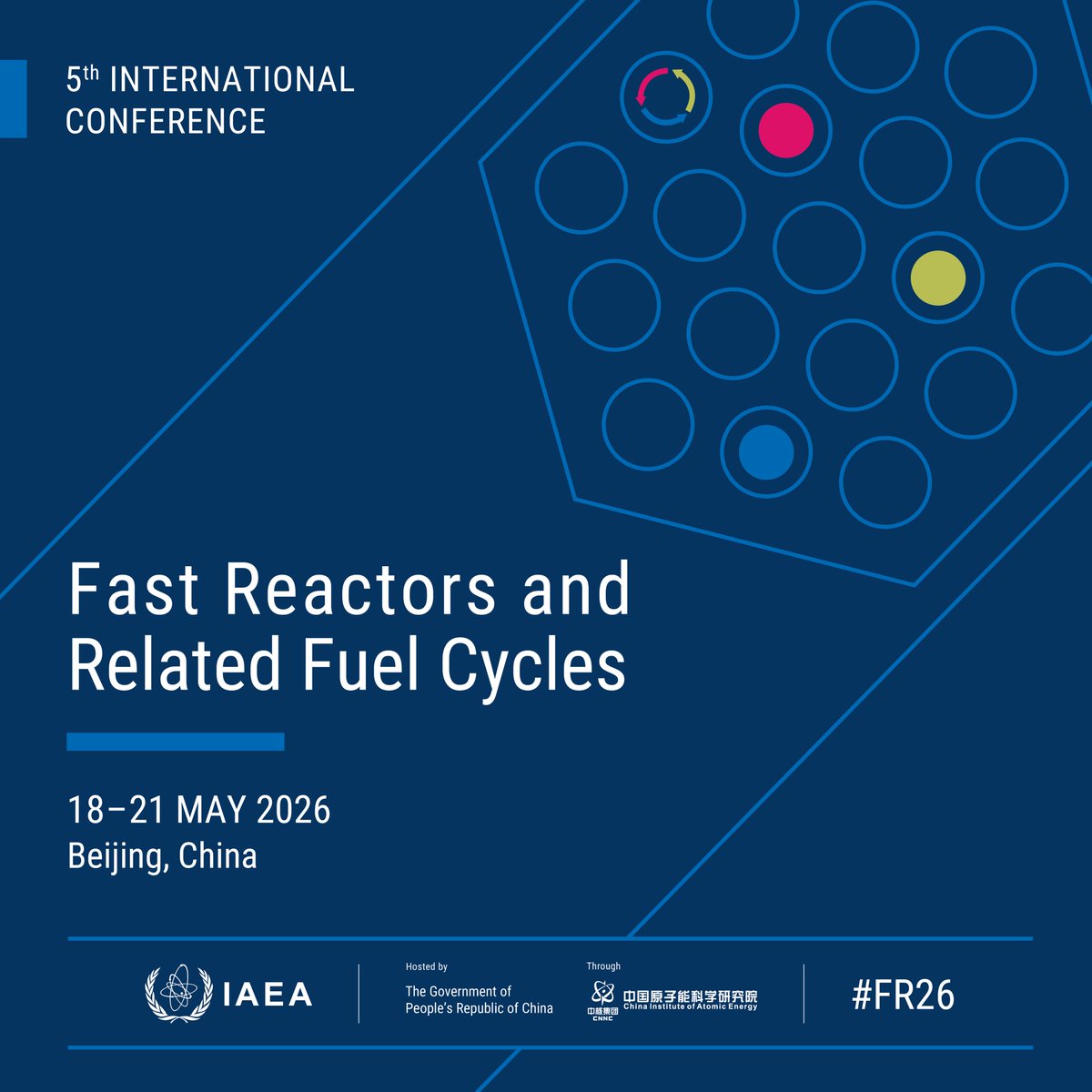 iaeaorg's tweet photo. The International Conference on Fast Reactors and Related Fuel Cycles begins tomorrow, bringing together experts from around the world to advance sustainable clean energy solutions.

Hosted in Beijing, China, #FR26 will focus on innovative fast reactor technologies, advanced fuel cycles and global collaboration to support the future of nuclear energy.

The conference will feature technical sessions, panel discussions and a dedicated Young Generation Event to engage the next wave of experts.

💻 Go to the conference page for more information: https://t.co/cJAFMtmP3P