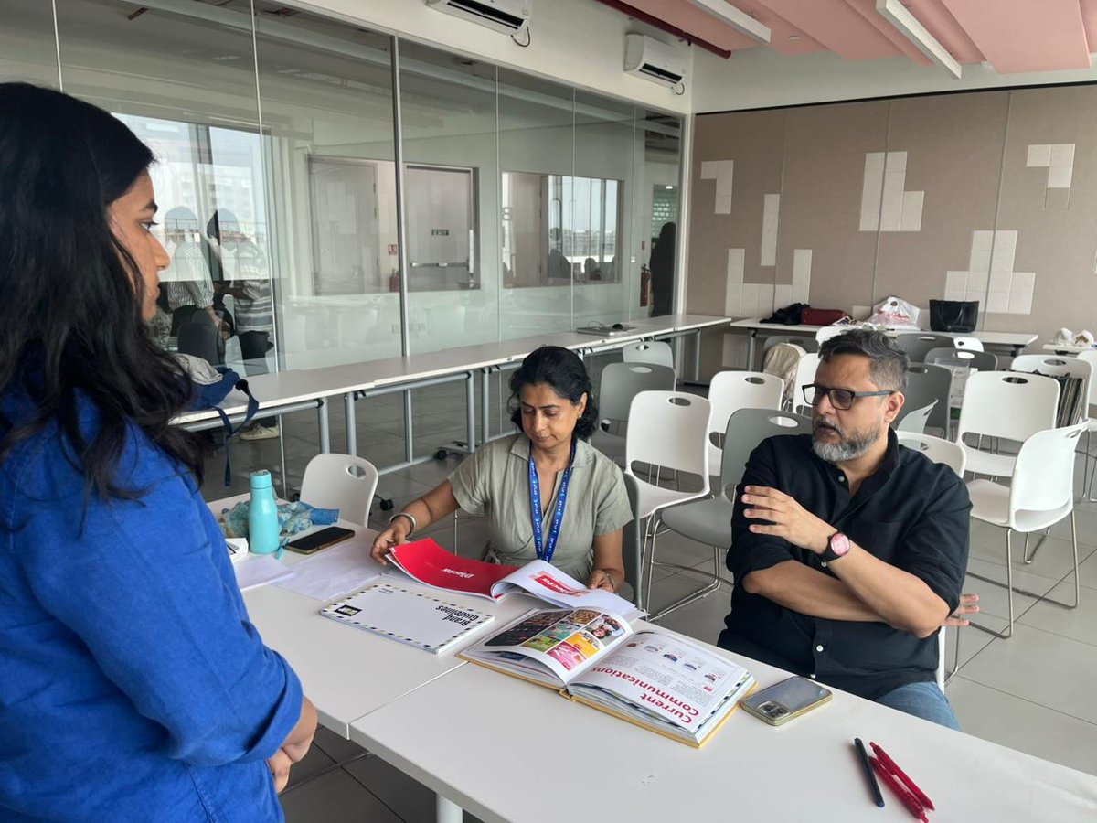 mahesh_patil's tweet photo. Spent a lovely day at for the capstone jury @isdimumbai .
Loved seeing students explore questions around local lettering poster culture, coffee experiences, education systems, and growth strategy.
#DesignEducation #DesignStudents #DesignThinking #DesignCulture https://t.co/HGRhKYSliV