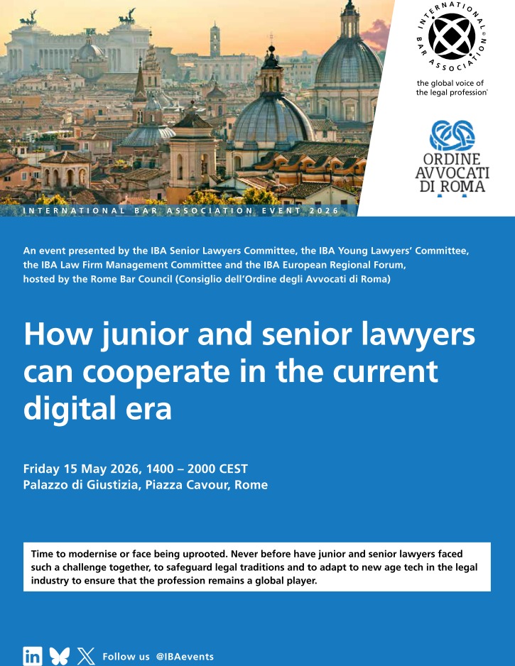 GrazianiAlex's tweet photo. Oggi l'Ordine forense di Roma ospita il mid-term event dell'International Bar Association: "How junior and senior lawyers can cooperate in the current digital era" https://t.co/inpjwGEY1A