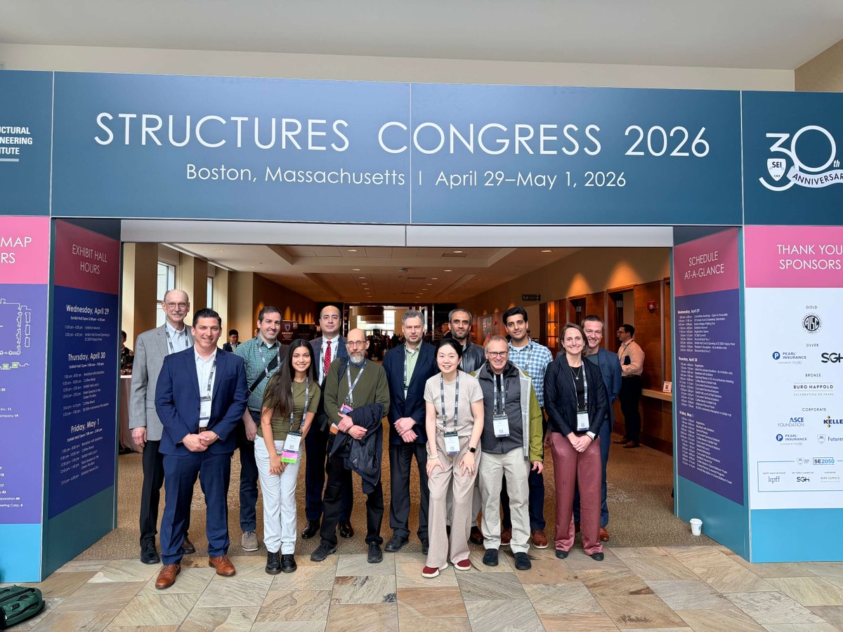 SGH_Engineering's tweet photo. SGH team members, past and present, gathered at the Structural Engineering Institute’s (SEI) Structures Congress 2026 a few weeks ago in Boston. We’re glad this group could reconnect and participate through presentations, panels, and committee meetings throughout the event. https://t.co/04GpJNk7Pk