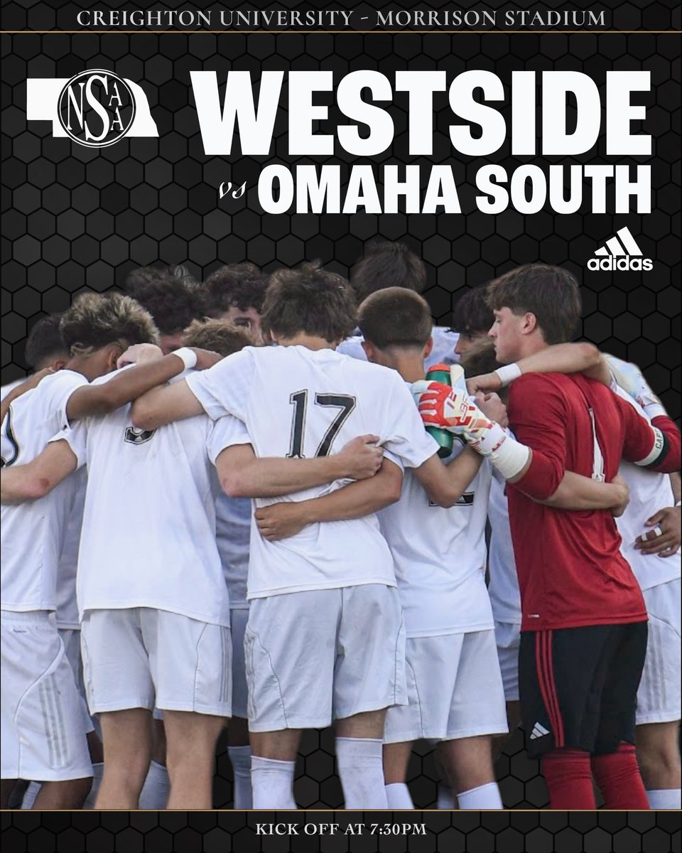 westside_soccer's tweet photo. Matchday.

State Semi-Final.
Westside vs South. 7:30PM

Last year’s final. This year’s semifinal.
Only one side earns another shot at the biggest stage. A place in the state final is on the line tonight.

#WeAreWestside https://t.co/KDzbxmpLhG