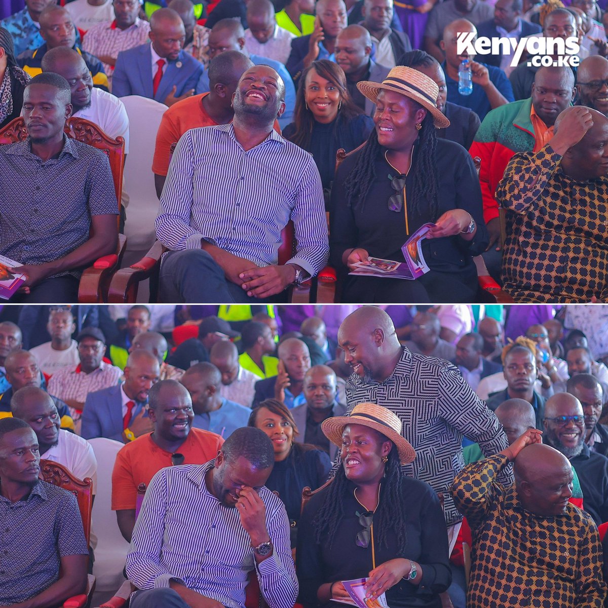 Kenyans's tweet photo. Senator Edwin Sifuna and Winnie Odinga at the funeral of Senator Richard Onyonka's mother in Kisii County https://t.co/M8lJwZDcmQ