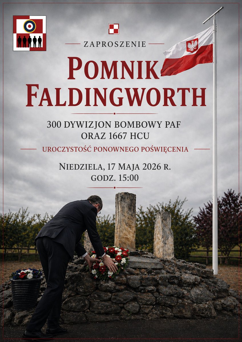 polexpouk's tweet photo. 🇬🇧🤝🇵🇱 POLEXPO to nie tylko polsko-brytyjskie relacje w biznesie.

Jako wolontariusze wspieramy RAF Ingham — jedyne muzeum w UK poświęcone polskim dywizjonom bombowym.

Zapraszamy w imieniu RAF Ingham na ponowne poświęcenie pomnika w RAF Faldingworth, upamiętniającego 300 Dywizjon Bombowy oraz 1667 HCU.

📅 17 maja 2026
🕒 15:00
📍 RAF Faldingworth / Newtoft Business Park LN8 3WA
Pamięć. Wdzięczność. Braterstwo.

@ukinpoland @polak_z_uk @PLinManchester @FlightPolish