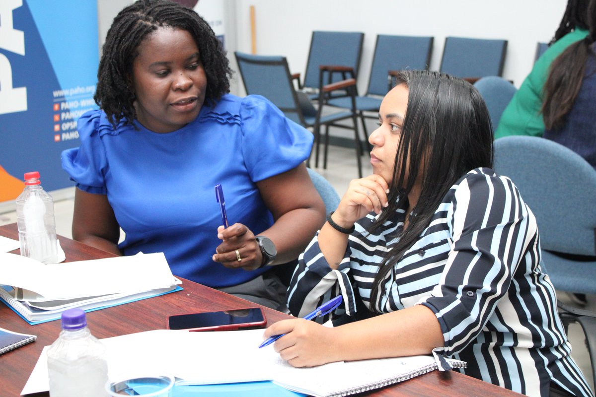 PAHOCaribbean's tweet photo. PAHO/WHO &amp; the Ministry of Health🇬🇾 hosted an mhGAP Training of Trainers &amp; Implementation Workshop, equipping healthcare workers to deliver mental health services at the primary care level.
#MentalHealthMatters #mhGAP #Guyana #HealthForAll https://t.co/OnKBRGsgT9