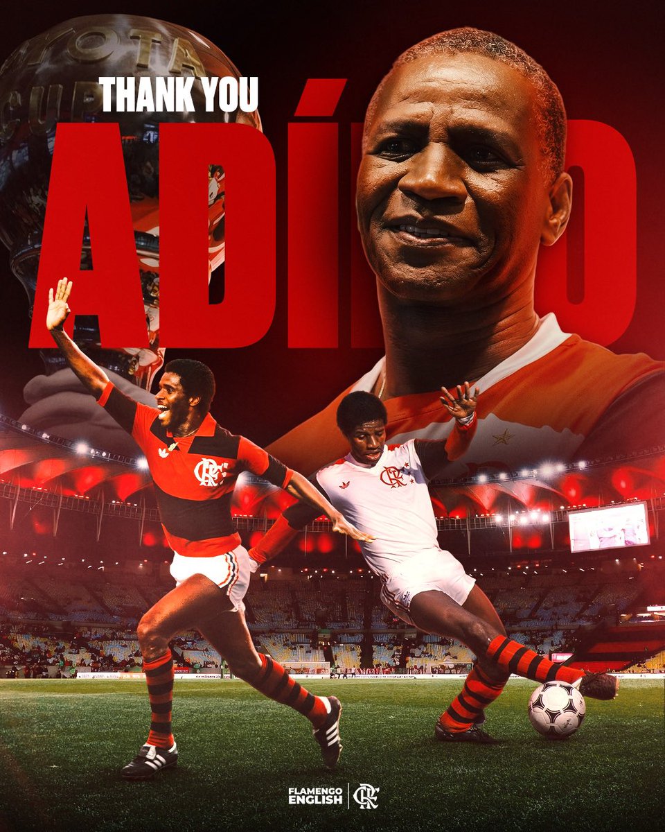 Flamengo_en's tweet photo. Today, we celebrate Adílio.

A true Flamengo idol who we miss every single day. His contributions on and off the pitch will never be forgotten. We will forever cherish his legacy. ❤️🖤 https://t.co/GzcNCWKfCJ