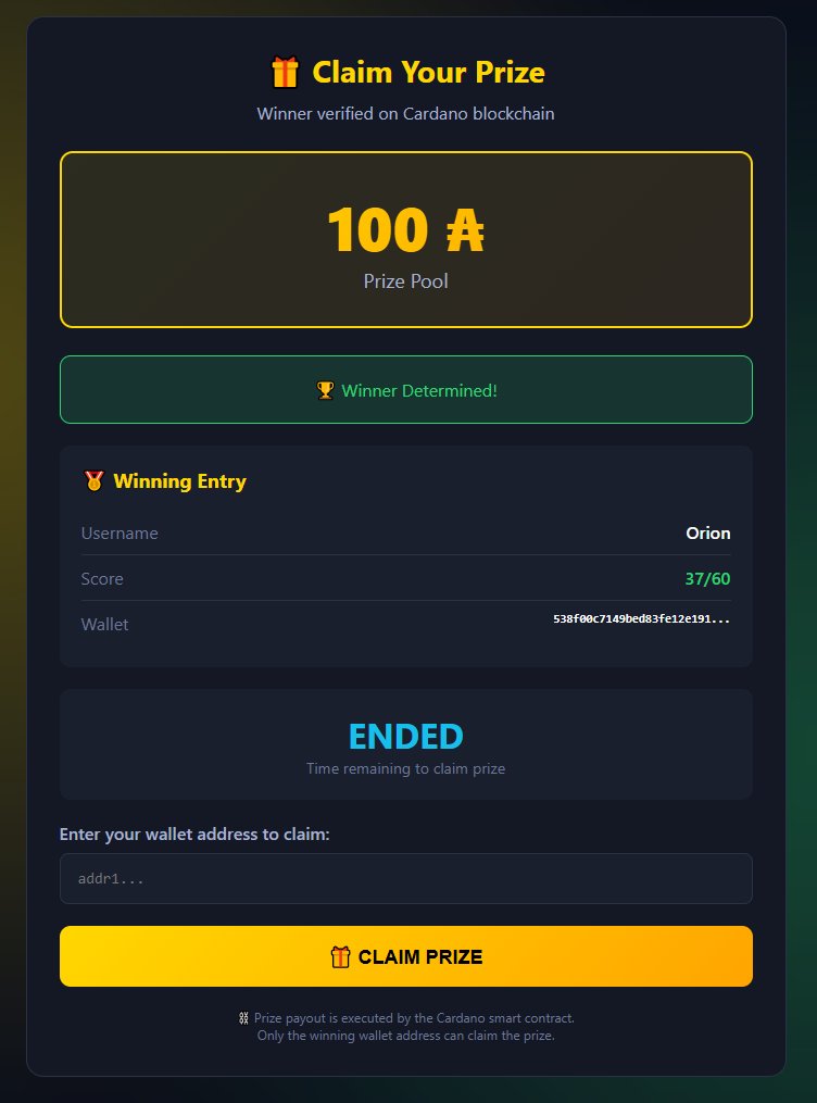 GrahamsNoPlus1's tweet photo. Unfortunately Orion did not claim their win within the 48 hour window for our Cardano Smart Contract Quiz 

We will therefore drain the contract and start another quiz again shortly with a larger prize

Like and repost if you want another quiz
https://t.co/c92rZog2Mx https://t.co/s2No575boA