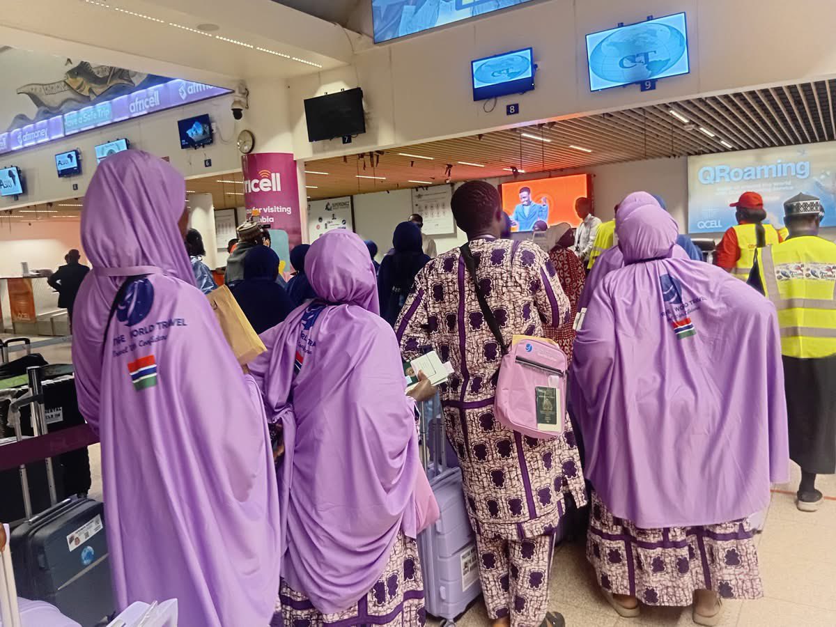 Gatman180's tweet photo. 🇬🇲🇬🇲: More than 200 Gambian pilgrims departed on Tuesday for the 2026 Hajj pilgrimage in Saudi Arabia, marking the third batch to leave Banjul International Airport this week. Following the successful airlift of the first two groups, the pilgrims travelled under the supervision of the Gambia Hajj Commission and airport officials. Emotional scenes unfolded at the airport as families and friends gathered to bid them farewell. Many pilgrims expressed deep gratitude and excitement, describing the journey as a lifelong dream and major blessing. Among those departing were Sulayman Darboe, Sarjo Jallow, and Binta Jammeh. The pilgrims are expected to join millions of Muslims in Makkah and Madinah for the annual pilgrimage, one of the five pillars of Islam, with further departures scheduled in the coming days.

(@gambiananews)