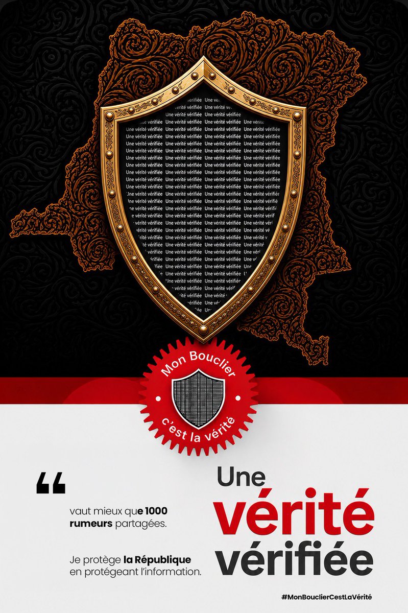 MonBouclie54516's tweet photo. Dans un monde où les informations circulent rapidement, où les opinions se mélangent aux manipulations et où chacun cherche à imposer son propre récit, il devient essentiel de revenir à ce qui compte réellement : les faits. Une vérité vérifiée ne dépend ni des émotions, ni des tendances, ni de la popularité d’un discours. Elle repose sur des preuves, des éléments concrets et des réalités que personne ne peut effacer durablement.

#MonBouclierCestLaVerite
#VeriteEtJustice
#MemoireDuPeuple
#Information
#RDC