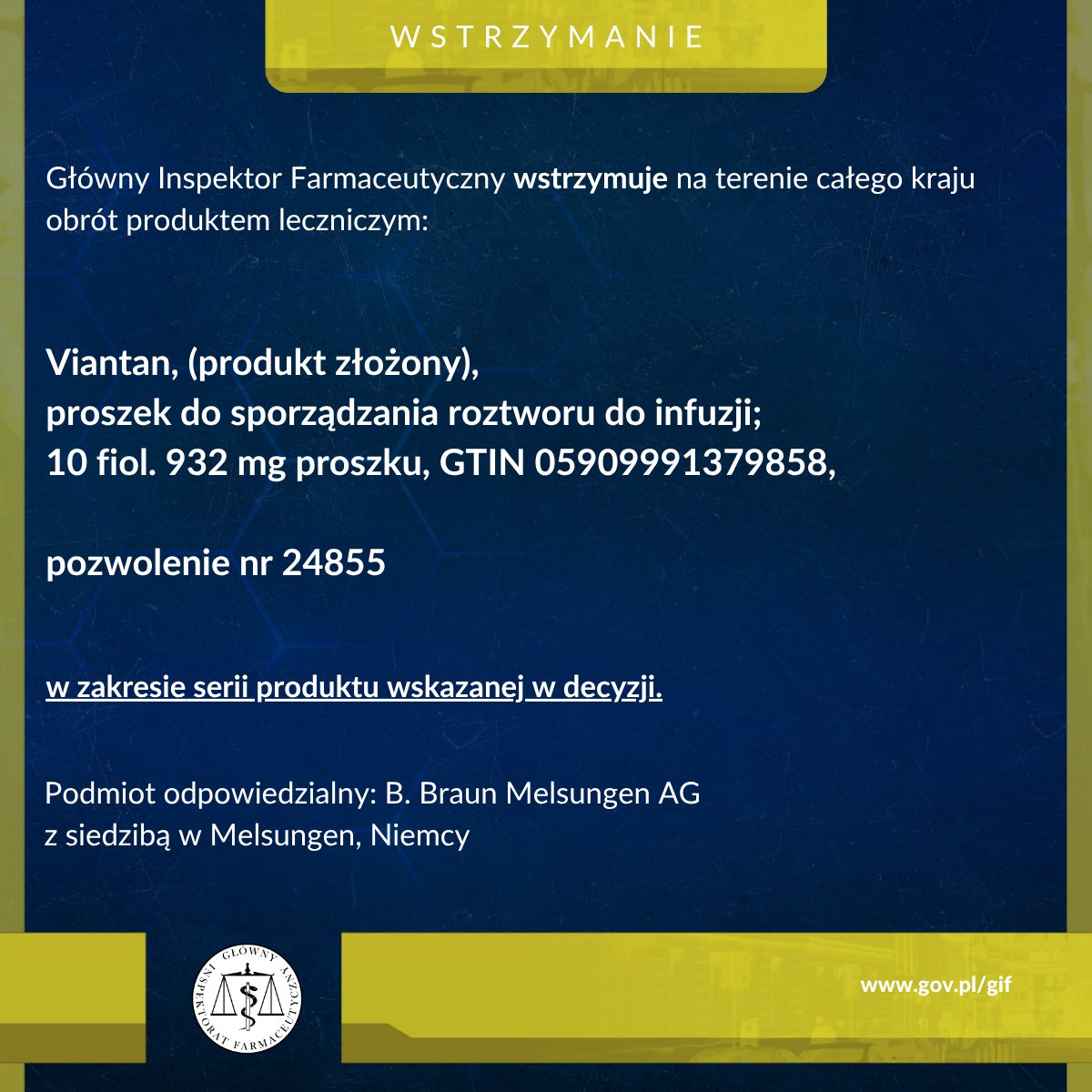 Główny Inspektorat Farmaceutyczny tweet media