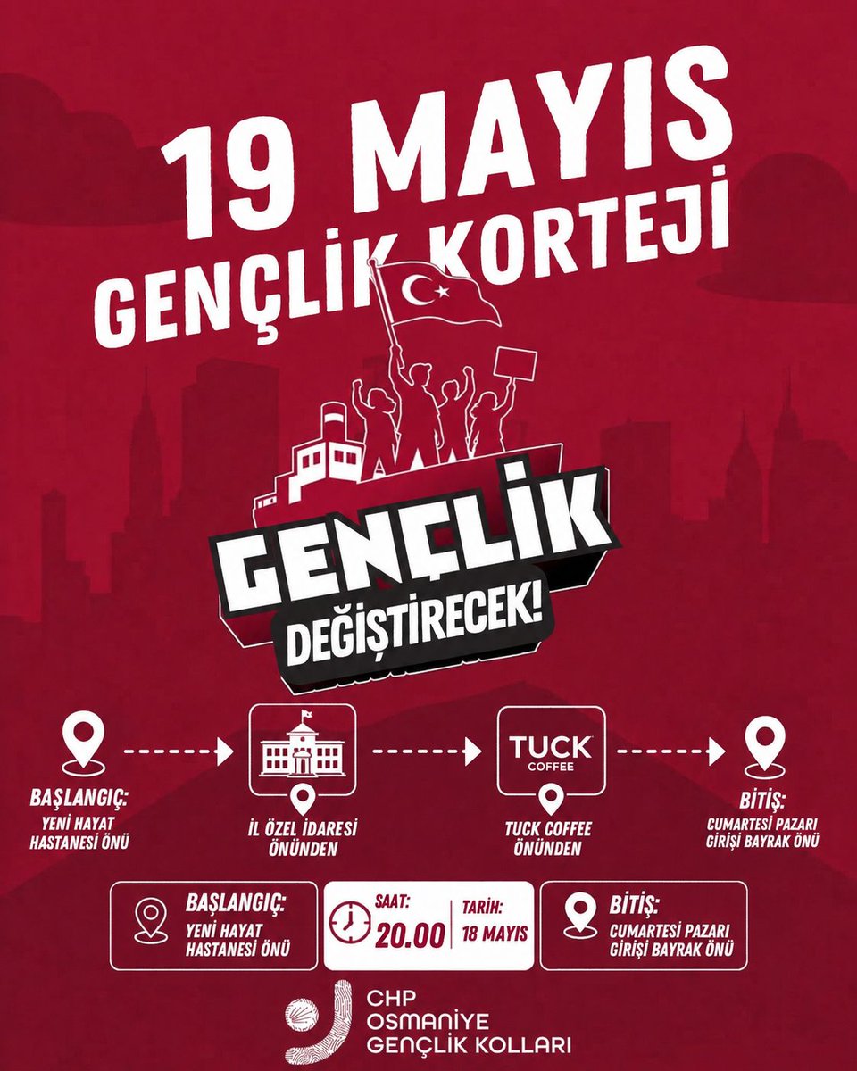 CamurcuSinem's tweet photo. Bayrağını al gel!🇹🇷
#chp #osmaniye #19Mayıs https://t.co/v44t53Morv